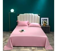 Luxury Natural Mulberry Silk Flat Sheet Solid Color Bed Sheet for Single Double King Size Bed Premium Bedding Sheet