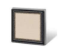 Luxury Navy Blue Beige Thick Braided Rope Unisex Brooches & Pins Square Lightweight Lapel Badge Jewelry for Clothing Shawl Hat