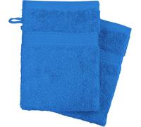Luxury Nights 100% Cotton Body Wash Mitts, 16x21cm Super Absorbent & Soft Face Mitten, Coral Fleece Bath Spa Cloth, Reusable Makeup Remover Mitt Gloves, 7 Colors (6, Blue)