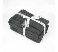 Luxury Nights 8 Piece & 4 Piece Towel Set - 2 Bath Towels, 2 Hand Towels and 4 Washcloths Cotton Hotel Quality Super Soft and Highly Absorbent (8, Charcoal)