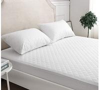 Luxury Nights Quilted Mattress Protector Microfiber - Small Double 30cm Deep Mattress Topper Anti Allergy and Breathable Fitted Mattress Cover - Not Waterproof (King)