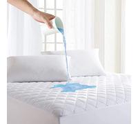 Luxury Nights Quilted Waterproof Mattress Protector Supersoft Fitted Mattress Pad Anti-Allergy, Hypoallergenic, Noiseless Bed Cover (Waterproof Mattress Protector 30cm, King)