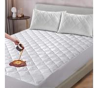 Luxury Nights Waterproof Mattress Protector 100% Cotton 30cm Fitted Sheet Anti-Allergy Mattress Cover, Washable, Water Resistant Mattress Cover (Super King)