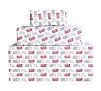Luxury North Pole Express Wrapping Paper - Santa’s Factory & Do Not Open Before Christmas Print - Festive Gift Wrap Sheets or Rolls up to 6m - 100gsm FSC Certified Matte - 3M