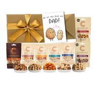 Luxury Nut Hamper Gift for Dad - Fathers Day Snack Box with Funny Greeting Card - Sweet Chilli Cashews, Caramelised Sesame Peanuts, Hickory Smoked Almonds by WALTNEYS