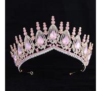 Luxury Opal Crystal Crown For Women Girls Wedding Elegant Luxury Princess Tiara Party Hair Dress Jewelry pnnrk opal gold