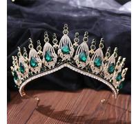 Luxury Opal Crystal Crown For Women Girls Wedding Elegant Luxury Princess Tiara Party Hair Dress Jewelry gold EN8
