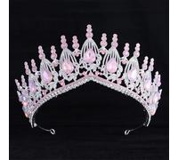 Luxury Opal Crystal Crown For Women Girls Wedding Elegant Luxury Princess Tiara Party Hair Dress Jewelry pnnrk opal silver