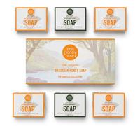 Luxury Organic Soap Gift Set - Gifts for Men or Women - Handmade Brazilian Honey Soaps From The Amazon Rainforest (6 x 100g) - Natural Skincare - Handmade Soap Set