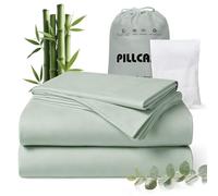 Luxury Organic Tencel & Viscose from Bamboo Cooling Sheet Set,Moisture Wicking & Breathable Bedding for Hot Sleepers,Silky Soft Hypoallergenic Lyocell Sheets with 18" Deep Pocket with Corner Straps