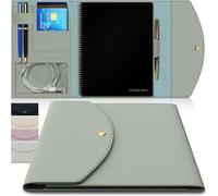 Luxury Organizer Cover for Rocketbook, Planner, Notebook - Letter Size A4 Soft Faux Leather Perfect Rocketbook Cover for Core, Panda, Fusion - Smart Notebook Cover Portfolio Organizer Fits 8.5x11