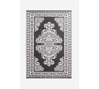 Luxury Outdoor Rug Waterproof Reversible for Garden, Monochrome Motif Homescapes Black 120cm x 180cm