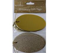 Luxury Oval Tags, Glitter and Foil Design (Gold)