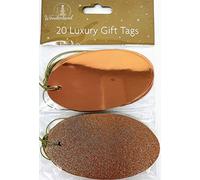 Luxury Oval Tags, Glitter and Foil Design (Rose Gold)