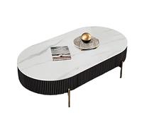 Luxury Oval Tea Table - Postmodern Designer Coffee Table for Small Living Rooms - Elegant Light Modern Furniture for Simple Home Décor