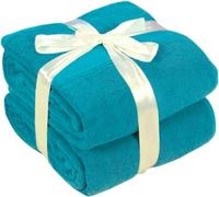 Luxury Pack of 2 Extra Large Premium Super Jumbo Bath Sheets 100% Egyptian Cotton Highly Absorbent & Quick Dry 700GSM Bath Sheet Towels (Teal)