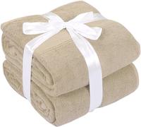 Luxury Pack of 2 Extra Large Premium Super Jumbo Bath Sheets 100% Egyptian Cotton Highly Absorbent & Quick Dry 700GSM Bath Sheet Towels (Latte)