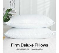 Luxury Pack of 2 Quilted Pillows Large Soft Firm Deluxe Pillows