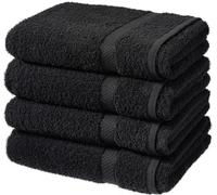 Luxury pack of 4 Bath sheets 100% cotton Towels Bath sheet supersoft quick dry extra large bath towels, Black bathsheets for Bathroom, Hotel and Travel, Gym, Spa (Black)