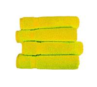 Luxury Pack of 4 Royal Bath Towels 100% Egyptian cotton Extra smooth Quick dry highly Absorbent Stripe border 500 GSM (Saffron)