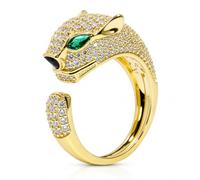 Luxury Panther Ring for Women - Adjustable 18K Gold/Platinum Plated Open-End Ring with AAA Cubic Zirconia, Elegant Animal Jewelry, Unique Fashion Gift for Her, Small, Copper, Cubic Zirconia