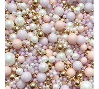 Luxury pastel sprinkles peach lilac white gold purple orange metallic edible pearls cupcake cake toppers ball mix pearls decoration wedding engagement hen party purple pink ELEGANCE