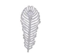 Luxury Peacock Feather Brooch for Women Men - Crystal Zircon Pins, Stylish Suit Accessory for Special Occasions
