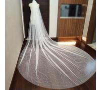 Luxury Pearls Wedding Veil 3.5 Meters Long 3 Meters Wide Ivory Bridal Veil with Comb Single Layer Veil-ivory-300cm