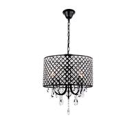 Luxury Pendant Lamp Chandelier Retro Industrial Rustic E14 Hanging Light Fixture for Dining Room Living Room Kitchen Island - Elegant Black Lighting Decor
