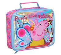 Luxury Peppa Pig Lunch Bag Girls School Nursery Sequin Insulated Pink Lunchbag