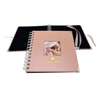Luxury Personalized Photo Album DIY Scrapbook Personal Memory Holiday Family Book Pearl Pink With Window 30 Pages