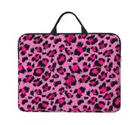 Luxury Pink Leopard Beauty Fashion, 14 Inch Laptop Sleeve, Notebook Bag Laptop Case Sleeve Briefcase with Handle