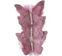 Luxury Plastic Butterfly Ornament for Wreaths Mantels Home Decor(G)