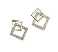Luxury Plated Alloy Earrings For Women Smooth Curved Lines Design Lightweight Body Secure Fastening Systems Jewelry High End Geometric Drop Earrings