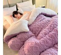 Luxury Plush Quilt Thickened Winter Blanket, Super Warm Cozy Duvet Blanket for Cold Weather