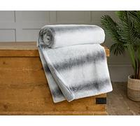 Luxury Plush Two Tones Faux Fur Throw in Silver Deyongs Sherbrooke Throw 130cm x 150cm