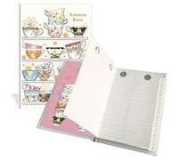 Luxury Pocket Address Book - Time for Tea Design- 104 Pages - Size 91mm x 130mm