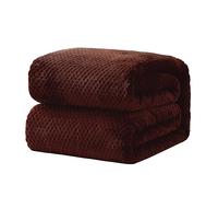 OHS Luxury Popcorn Waffle Blanket Large Warm Fleece Throw Over Bed Travel