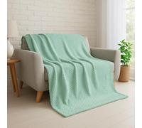 Luxury Popcorn Waffle Fleece Throw Blanket - Soft Warm Fluffy Bed & Sofa Blanket for Home, Couch & Settee | Thermal Cozy Reversible Design - Machine Washable (Duck Egg, Single (130cm x 150cm))