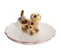 Luxury Porcelain Adorable Dog Ring Holder, Ceramic Jewelry Tray, Bracelets Plate, Dessert Dish - Perfect for Holding Small Jewelries, Rings, Necklaces, Earrings, Bracelets, Trinket etc.