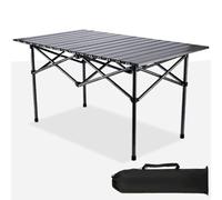 Luxury Portable Folding Camping Picnic Table - Lightweight Aluminium Garden Table for Outdoor Use Easy to Handle & Store Ideal for picnics BBQs and Camping - 95x56x50CM