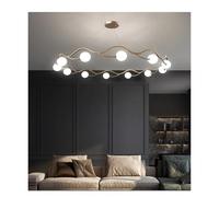 Luxury Post-Modern Pendant Light Simple Glass Balls Indoor d Ring Decor Fixture for Living Room Bedroom,s