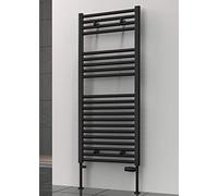 Luxury Premium Black Flat Heated Towel Radiator Rail, Central Heating Ladder,Central Heating Towel Warmer (400 * 1200)