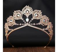 Luxury Princess AB Crystal Tiara For Women Girls Wedding Party Vintage Queen Crown Hair Accessories gold AB