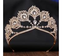 Luxury Princess AB Crystal Tiara For Women Girls Wedding Party Vintage Queen Crown Hair Accessories gold