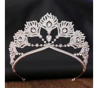 Luxury Princess AB Crystal Tiara For Women Girls Wedding Party Vintage Queen Crown Hair Accessories silver