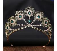 Luxury Princess AB Crystal Tiara For Women Girls Wedding Party Vintage Queen Crown Hair Accessories EN8 gold