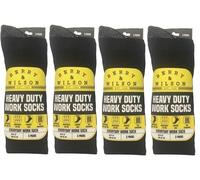 Luxury Product 3-12 pairs Mens heavy duty Berry Wilson Work Socks Thermal Warm Thick Contrast Heel Toe 6-12 (Standard 12 pair, Black/grey)