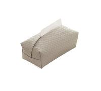 Luxury PU Leather Tissue Box Holder - Modern Waterproof Woven Design for Living Room, Simple Elegant Tissue Dispenser, Stylish Home Décor, Paper Towel Storage