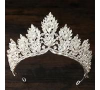 Luxury Queen Princess AB Purple Blue Crystal Tiara Women Wedding Party Baroque Crown Hair Accessories silver